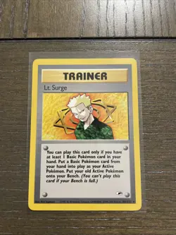 Lt. Surge 101/132 Gym Heroes Trainer Non Holo Rare Pokemon Card - Image 2