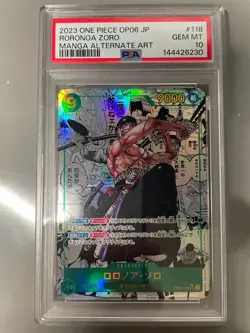 PSA 10 Roronoa Zoro OP06-118 SEC Comic Parallel Manga ONE PIECE Card Japanese - Image 1