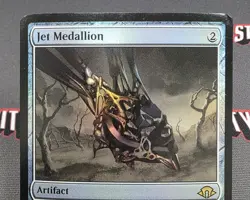 MTG FOIL Jet Medallion- DAMAGED -Modern Horizons 3 Magic the Gathering Card #292 - Image 3