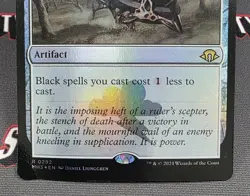 MTG FOIL Jet Medallion- DAMAGED -Modern Horizons 3 Magic the Gathering Card #292 - Image 4