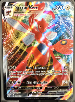 Scizor VMAX Holo Ultra Rare Pokemon Darkness Ablaze Card - Image 1