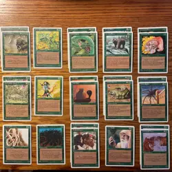 MTG: Vintage ‘95 4th Edition 86 Card Green Lot - Magic The Gathering - Image 1