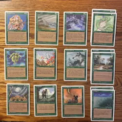 MTG: Vintage ‘95 4th Edition 86 Card Green Lot - Magic The Gathering - Image 3