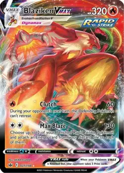 1x Blaziken VMAX - 021/198 - Ultra Rare NM-Mint Pokemon SWSH06 - Chilling Reign - Image 1