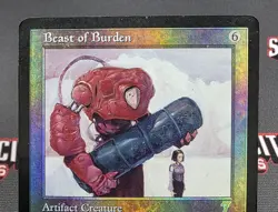 MTG FOIL Beast of Burden- DAMAGED -7th Edition Magic the Gathering Card # 287 - Image 3
