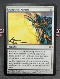 MTG Panoptic Mirror- DAMAGED - Signed -Darksteel Magic the Gathering Card # 136 - Image 1