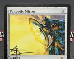 MTG Panoptic Mirror- DAMAGED - Signed -Darksteel Magic the Gathering Card # 136 - Image 3