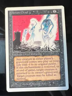Magic the Gathering MTG Unlimited Animate Dead NM (Beta Bob) - Image 1