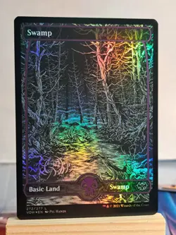 Swamp 272 Full Art FOIL - NM/M Innistrad Crimson Vow MTG Magic - Image 1