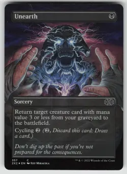 Unearth (Borderless) Foil C Double Masters 2022 357 MTG - Image 1