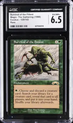 1998 MAGIC: THE GATHERING EXODUS RARE SURVIVAL OF THE FITTEST CGC 6.5 - Image 1