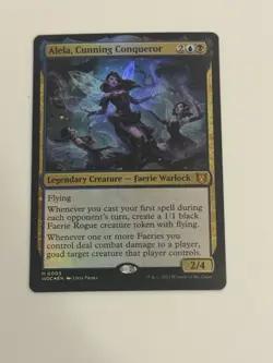 Magic The GatherAlela, Cunning Conqueror Commander: Wilds of Eldraine Foil. NM - Image 2