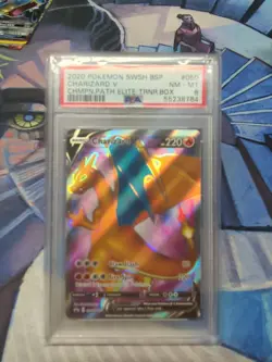 2020 Pokemon Promo #SWSH050 Charizard V PSA 8 - Image 1