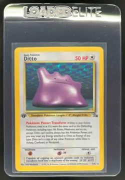 1999 Pokemon Fossil 1st Edition Ditto #3/62 - Image 1