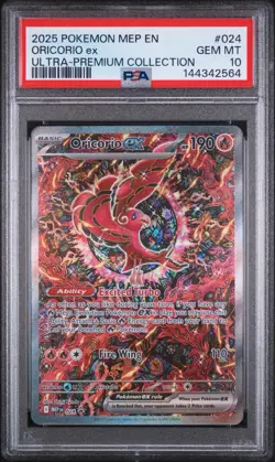 2025 POKEMON MEP EN-ME BLACK STAR PROMO #024 ORICORIO EX PSA 10 - Image 1