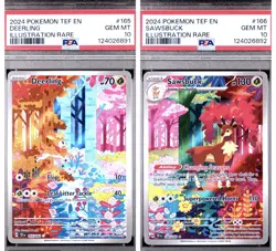 PSA 10 SEQUENTIAL Deerling 165 & Sawsbuck 166 Pokemon Temporal Forces - Image 1