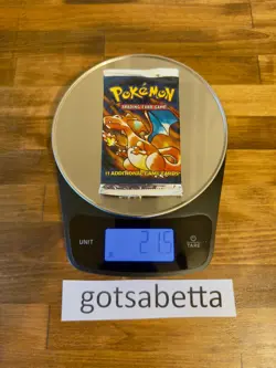 21.5g HEAVY! Charizard Pokemon WOTC Base Set Unlimited Booster Pack 1999 - Image 1