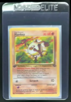 1999 Pokemon Jungle 1st Edition Mankey #55/64 - Image 1