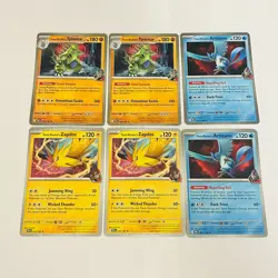 PROMO LOT (6) Pokemon TCG Team Rocket Zapdos Articuno DESTINED RIVALS Stamp HOLO - Image 1