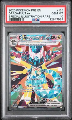 2025 POKEMON PRE SPECIAL ILLUSTRATION RARE #165 DRAGAPULT EX PSA 10 - Image 1
