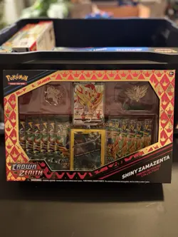Pokemon TCG Crown Zenith Premium Figure Collection Shiny Zamazenta V Sealed 820650851636 - Image 1