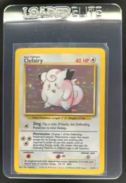1999 Pokemon Unlimited Clefairy Rare Holo #5/102 - Image 1