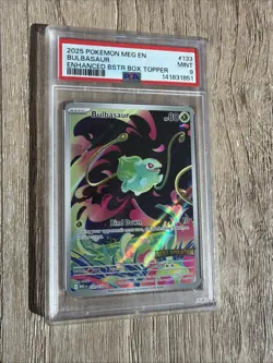 Mega Evolution Bulbasaur Stamped Box Topper 133/132 PSA 9 Pokemon TCG Mint - Image 1