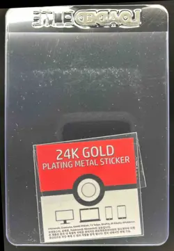 2023-24 Pokemon Korea Charizard 24K Gold Plating Metal Sticker - Image 2