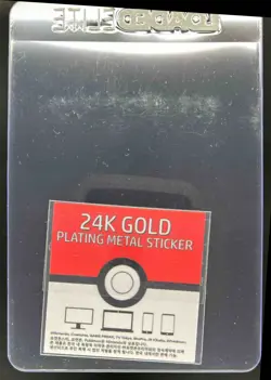 2023-24 Pokemon Korea Charizard 24K Gold Plating Metal Sticker - Image 2