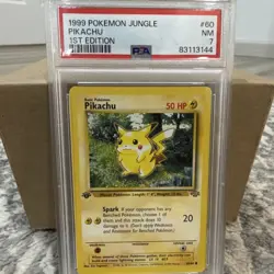 Pokemon 1999 Jungle Pikachu 1st Edition PSA 7 #60/64 Regular English TCG - Image 1