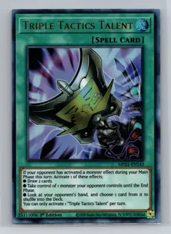 Yu-Gi-Oh! Triple Tactics Talent Ultra Rare 1st Edition #MP21-EN143 12119 - Image 1