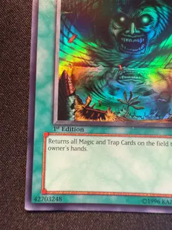 Yu-Gi-Oh Giant Trunade 1st Edition MRL-048 Asian English Super Rare - Image 3