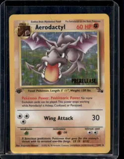 Aerodactyl 1/62 Fossil 1st Edition Prerelease Holo Rare Pokemon TCG Card - HP - Image 1