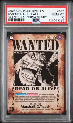 2024 ONE PIECE OP09-EMPERORS IN THE NEW WORLD #093 MARSHALL D. TEACH PSA 10 - Image 1
