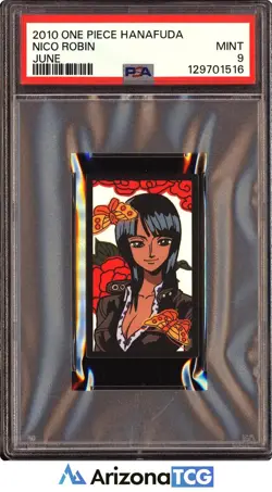 One Piece 2010 Nico Robin June One Piece Hanafuda PSA 9 - Image 1
