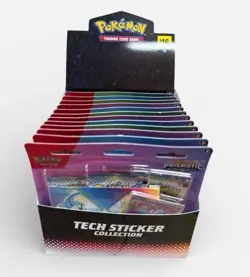 Pokemon Prismatic Evolutions Tech Sticker Collection (Lot of 12) W/Box - Image 1