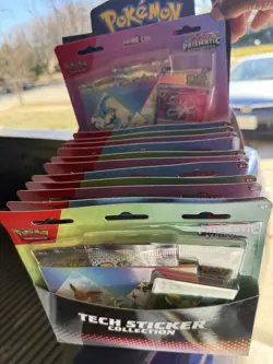 Pokemon Prismatic Evolutions Tech Sticker Collection (Lot of 12) Sealed W/Box - Image 1