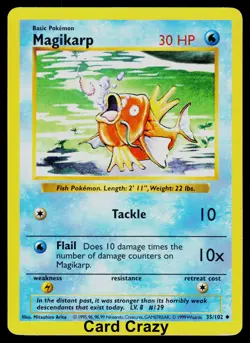 Magikarp 035/102 - Base Set (Shadowless) Pokemon Card [Near Mint] - Image 1