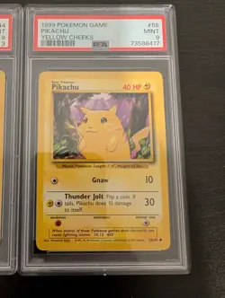 1999 Pokemon Base Set Unlimited 4-Card Lot | Kanto Starters + Pikachu | All PSA - Image 5