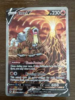Entei V - GG36/GG70 - Pokemon Crown Zenith Galarian Gallery Ultra Rare NM - Image 1