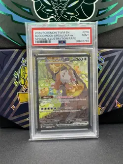 2024 POKEMON TWILIGHT MASQUERADE 216 BLOODMOON URSALUNA EX SIR PSA 9 MINT - Image 1