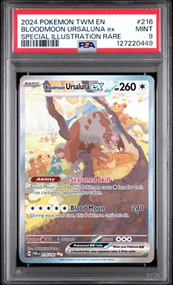 2024 Pokemon Twm En-Twilight Masquerade #216 Bloodmoon Ursaluna Ex SIR PSA 9 - Image 1