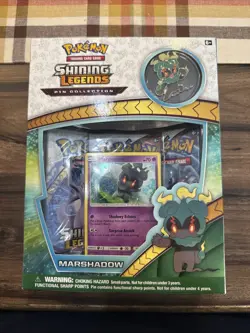 Pokemon TCG: Shining legends Pin Collection Marshadow. Factory Sealed, Rare! - Image 1