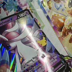 Pokemon TCG Celebrations Dark Sylveon v SWSH134 Jumbo Holo Promo Card Heavy Play - Image 2