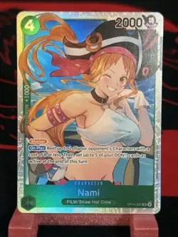 Nami OP14-031 SR The Azure Sea’s Seven One Piece TCG English Super Rare - Image 1