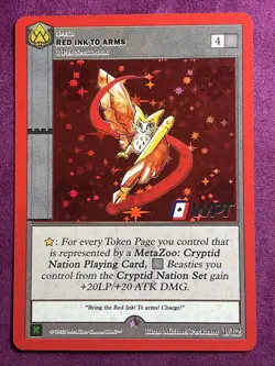 2022 Metazoo WPT #01 Red Ink To Arms Kickstarter - Image 1