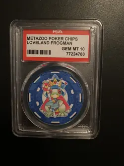 PSA 10 GEM MINT Metazoo Kickstarter WPT Loveland Frogman $10 Poker Chip - Image 1