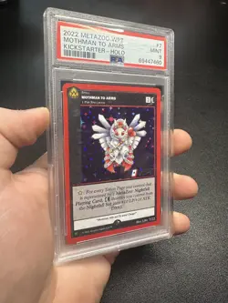 2022 MetaZoo World Poker Tour Kickstarter: PSA 9 #7 Mothman To Arms FULL HOLO - Image 2