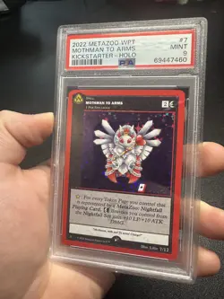 2022 MetaZoo World Poker Tour Kickstarter: PSA 9 #7 Mothman To Arms FULL HOLO - Image 4