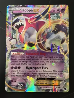 Pokemon TCG Hoopa EX 36/98 Ultra Rare Holo Ancient Origins Card - Image 1